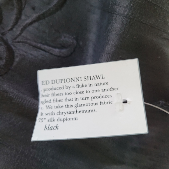 Dupionni Silk Shawl~Scarf NWT, ZAZOU 20x75" - Picture 14 of 16
